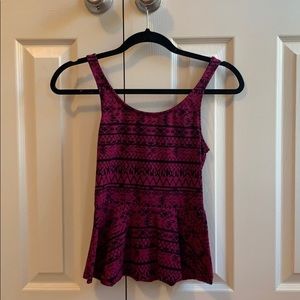 Womens XS Express Peplum tank top